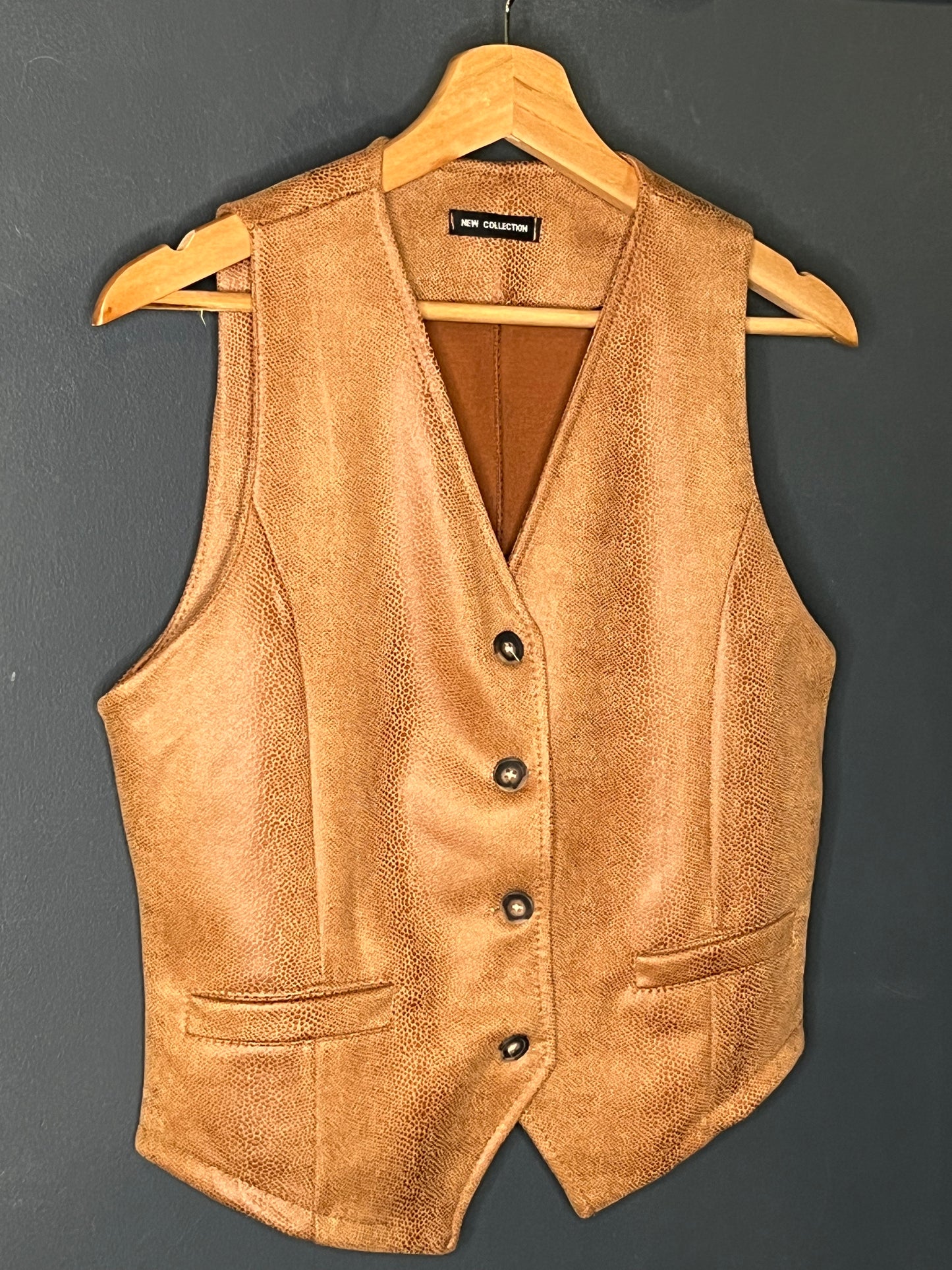 Gilet de costume en suédine
