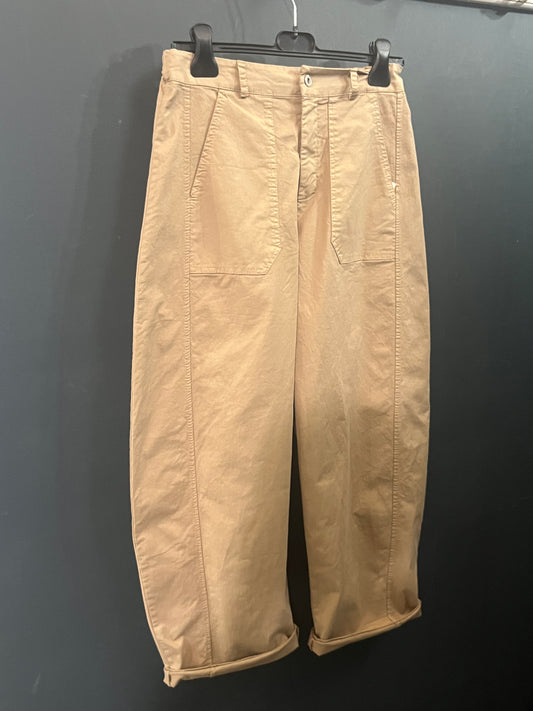 Pantalon coupe ballon beige sable